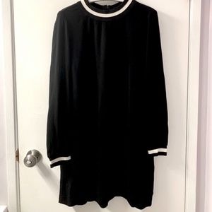 Michael Kors Sporty Long Sleeve Shift Dress Black Size 4